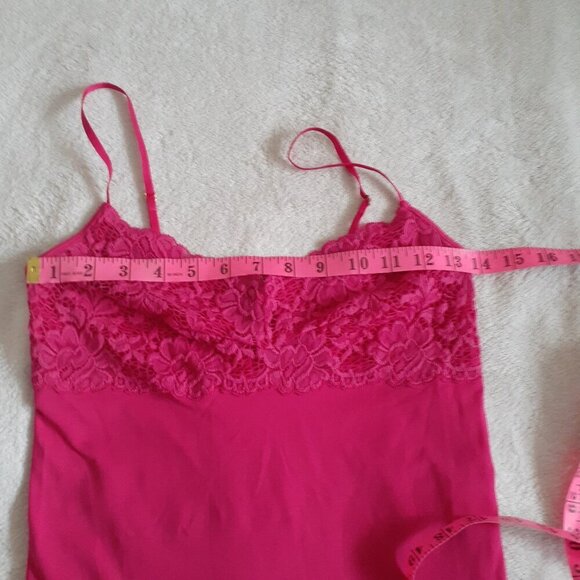 Banana Republic Hot Pink Y2K Lace Camisole Tank Top Small - Picture 9 of 10